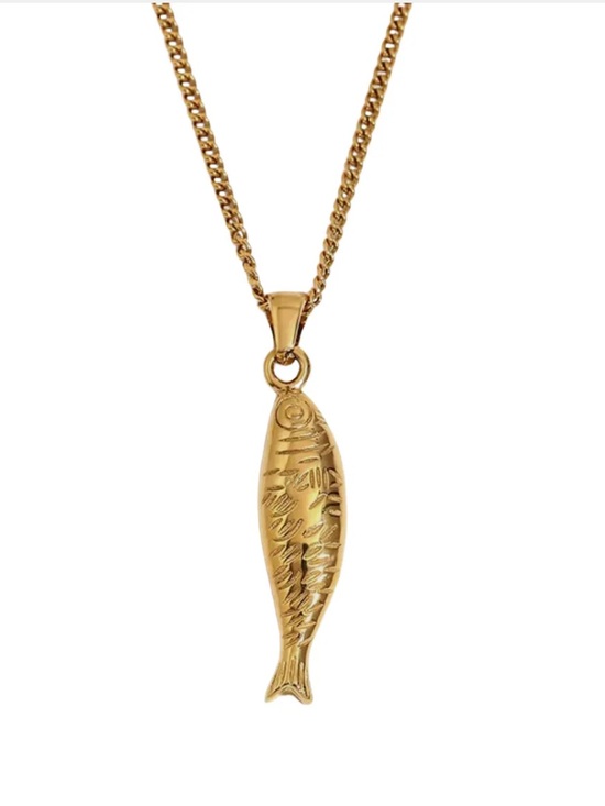 Jewelry - Isla Sardine Gold Fish Necklace - Unbranded